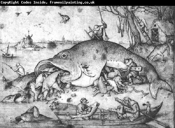 BRUEGEL, Pieter the Elder Big Fishes Eat Little Fishes g